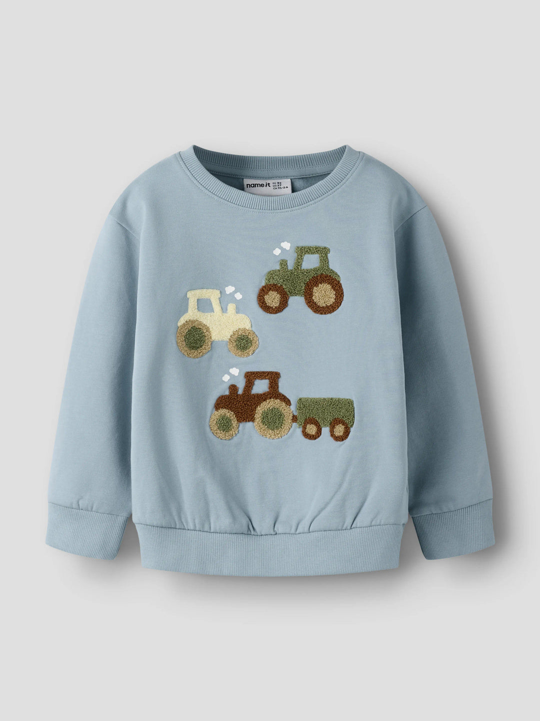 name it mini HALVOR TRAKTOR LS SWEAT - Blue Fog