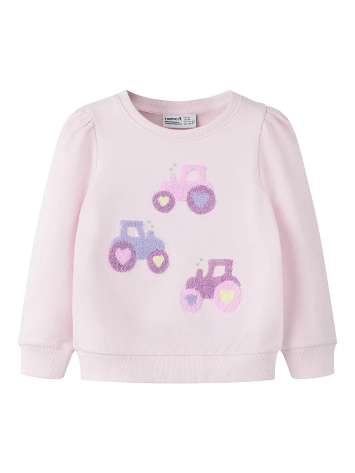 name it mini HIANA TRAKTOR LS SWEAT - Cradle Pink