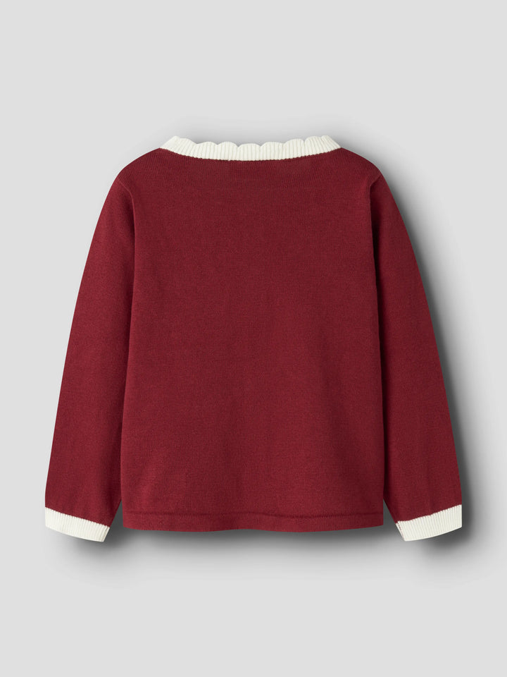 name it mini RALBOS strikkecardigan - Red Dahlia