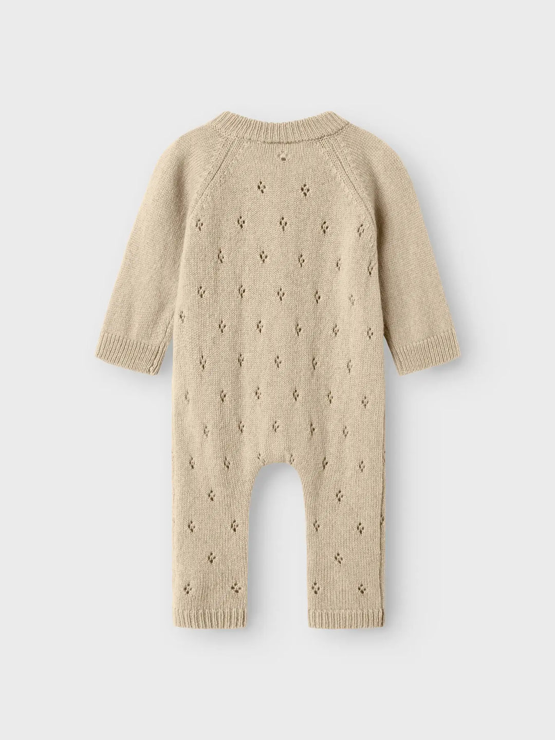 Lil' Atelier Baby WOOL NALIO KNIT SUIT - Safari Melange - Torgunns Barneklær AS