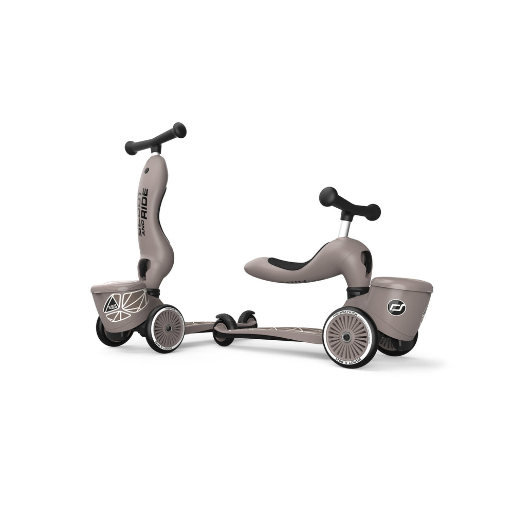 SCOOT AND RIDE | Sparkesykkel Highwaykick 1 Lifestyle - Brown lines - Torgunns Barneklær AS