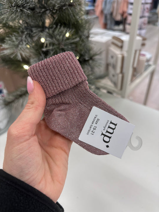 mp Denmark IDA GLITTER SOCKS - WISHFUL ROSE