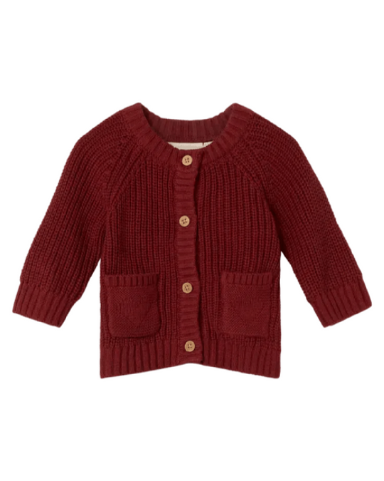 Lil' Atelier Baby EMLEN LIS LS KNIT CARDIGAN - Spiced Apple