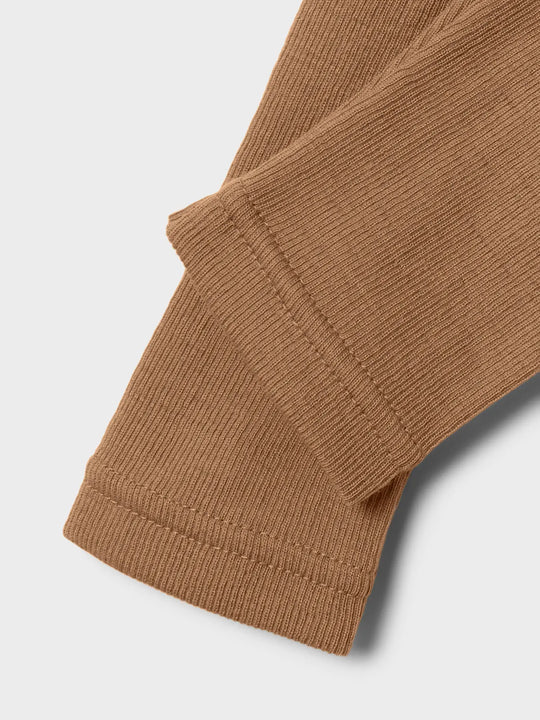 Lil' Atelier Baby NOEL NEB WOOL SLIM LEGGING - Tigers Eye - Torgunns Barneklær AS