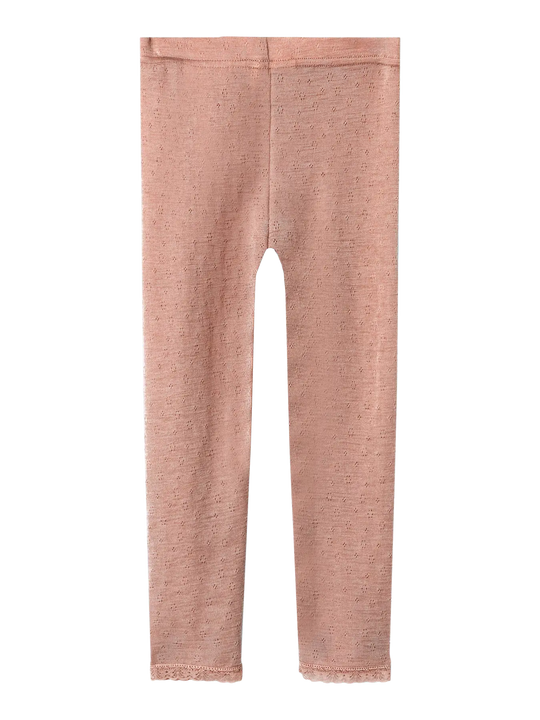 Lil' Atelier Mini NOEL NAB WOOL SLIM LEGGING - Roebuck - Torgunns Barneklær AS