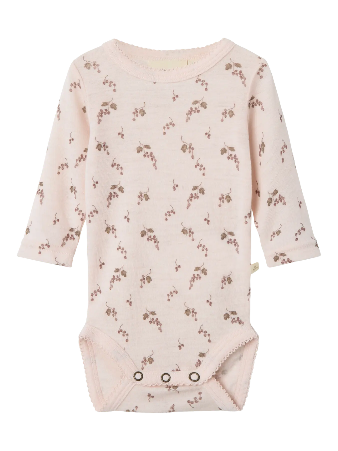 Lil' Atelier Baby WOOL NOEL NIA LS SLIM BODY NOOS - Morganite | BERRY - Torgunns Barneklær AS