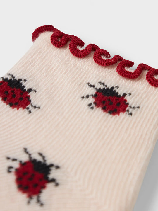 Lil' Atelier Baby DARLENE SOCK - Silver Peony - Torgunns Barneklær AS