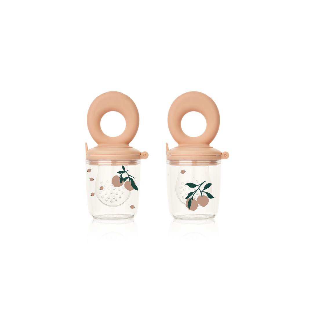 LIEWOOD Miranda Printed Food Feeder 2pk - Peach