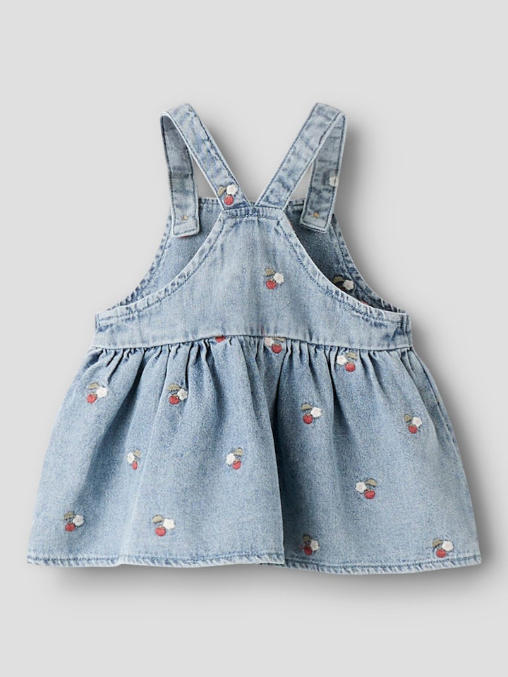 Lil Atelier Baby FUNDA DENIM smekkskjørt - Medium Blue Denim