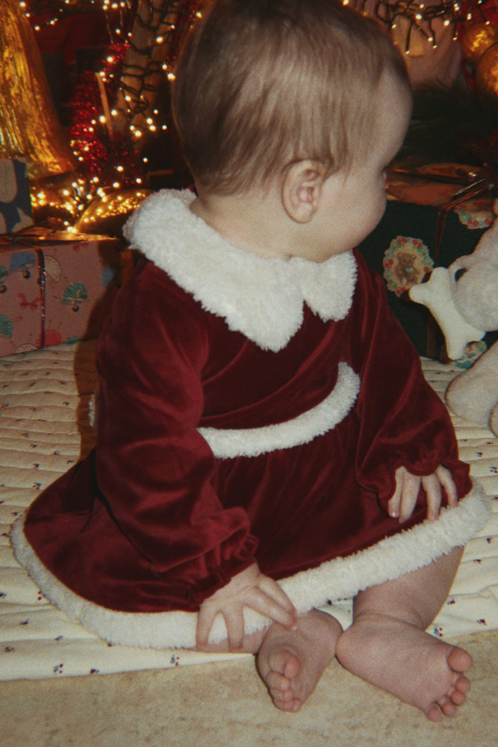 Konges Sløjd | Christmas Romper Dress julekjole – Red Dahlia