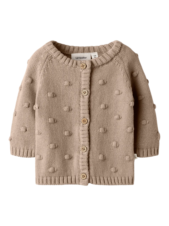 Lil' Atelier Baby GABLE LS KNIT CARD - Oxford Tan - Torgunns Barneklær AS