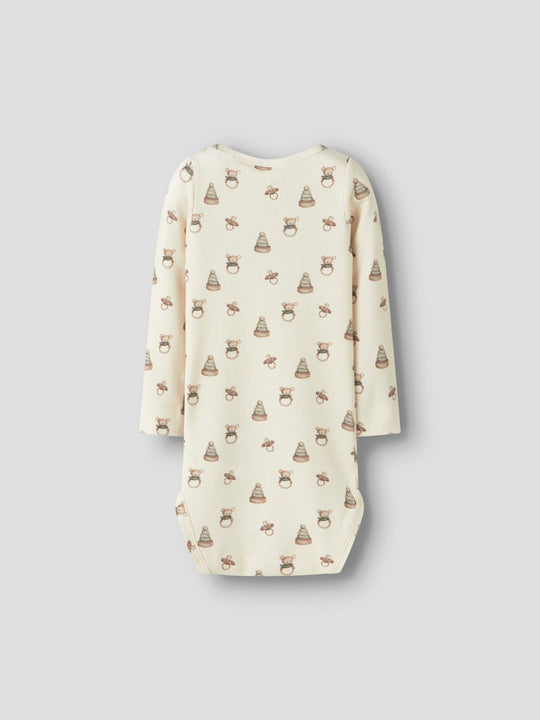 Lil' Atelier Baby GAVO EMO LS SLIM BODY NOOS - Turtledove | TOY - Torgunns Barneklær AS