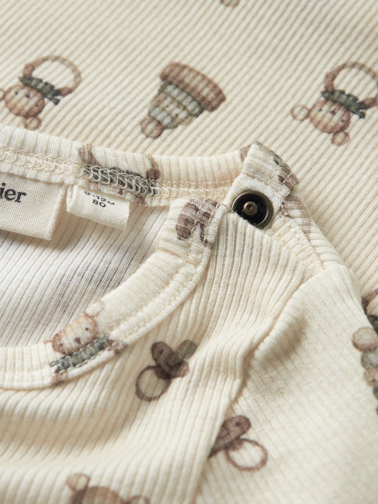 Lil' Atelier Baby GAVO EMO LS SLIM BODY NOOS - Turtledove | TOY - Torgunns Barneklær AS