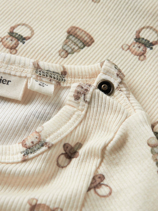Lil' Atelier Baby GAVO EMO LS SLIM BODY NOOS - Turtledove | TOY - Torgunns Barneklær AS