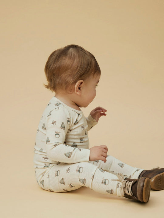 Lil' Atelier Baby GAVO EMO LS SLIM BODY NOOS - Turtledove | TOY - Torgunns Barneklær AS