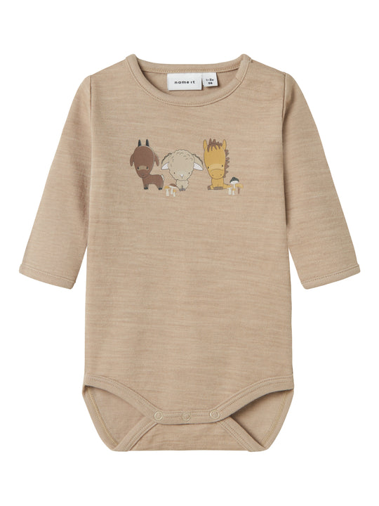 name it baby WUP WO/CO LS BODY - Pure Cashmere