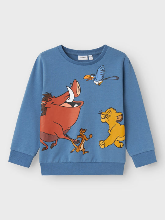 name it mini JAIS LION KING SWEAT SET - Coronet Blue