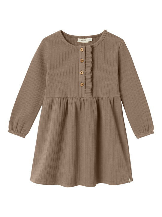 Lil' Atelier Mini NIVA LS DRESS - Woodsmoke