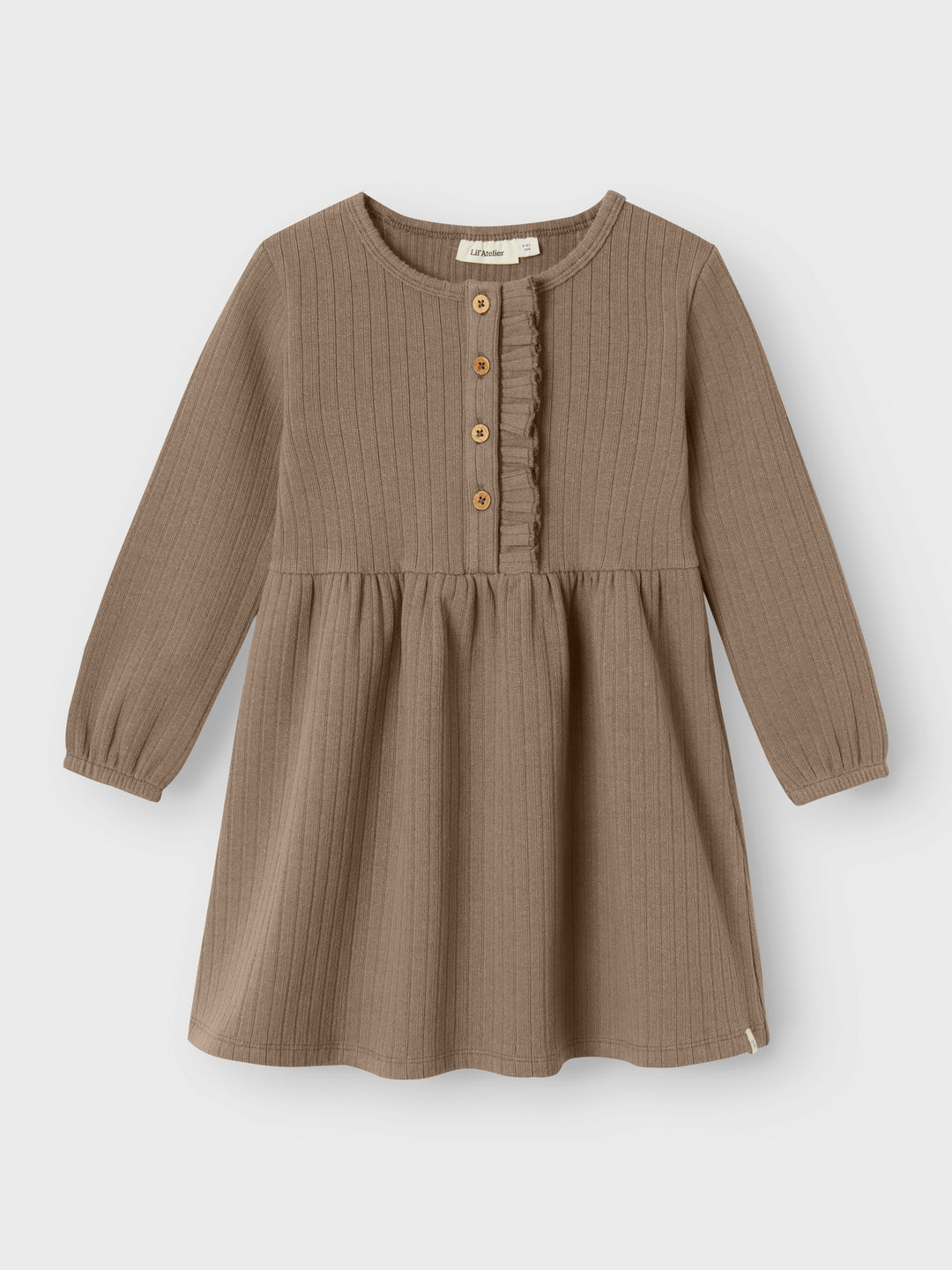 Lil' Atelier Mini NIVA LS DRESS - Woodsmoke