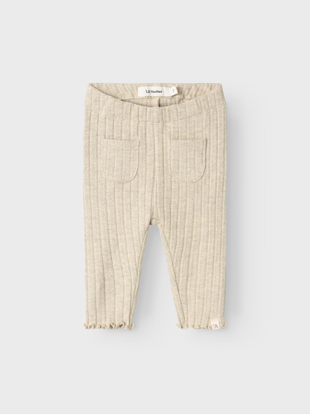 Lil' Atelier Baby NIVA SLIM LEGGINGS - Bleached Sand Melange