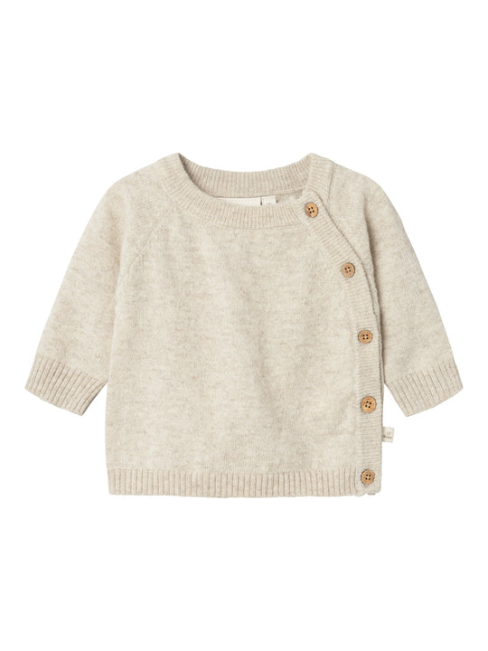 Lil' Atelier Baby NUMA LS WRAP KNIT - Birch