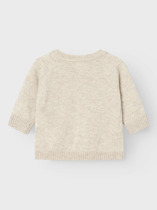 Lil' Atelier Baby NUMA LS WRAP KNIT - Birch