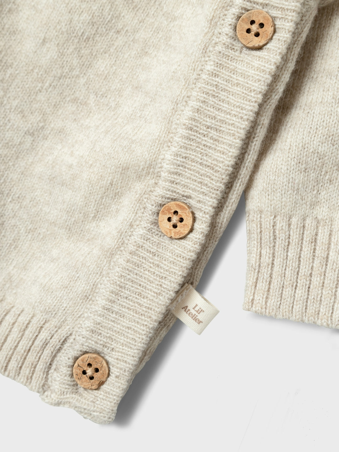 Lil' Atelier Baby NUMA LS WRAP KNIT - Birch