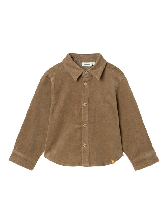 Lil' Atelier Mini OBERT LS CORD SHIRT - Sepia Tint