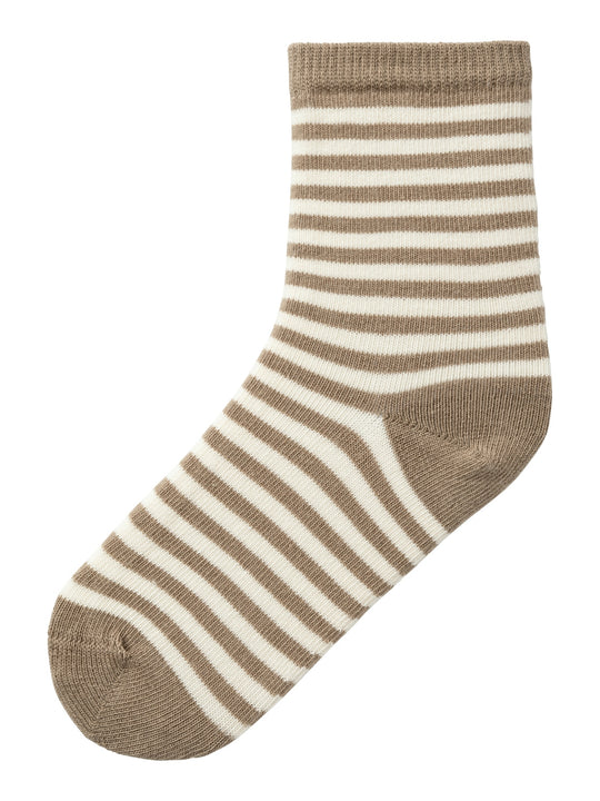 Lil' Atelier Mini ELOVE STRIPE SOCK - Birch