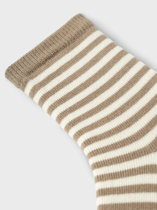 Lil' Atelier Mini ELOVE STRIPE SOCK - Birch