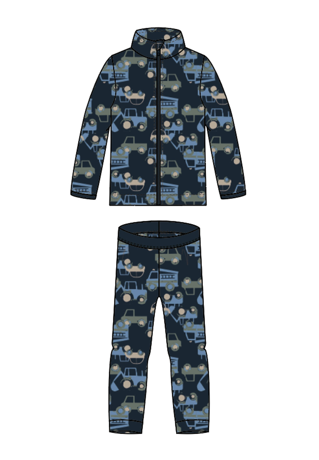 name it mini SPEKTRA FLEECE SET AOP FO - Dark Sapphire