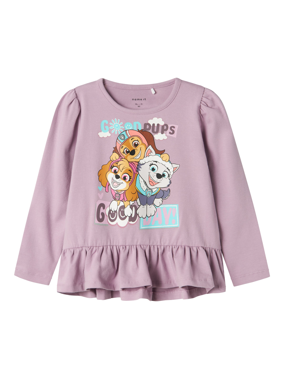 name it mini NANNA PAW PATROL PEPLUM TOP - Lavender Mist