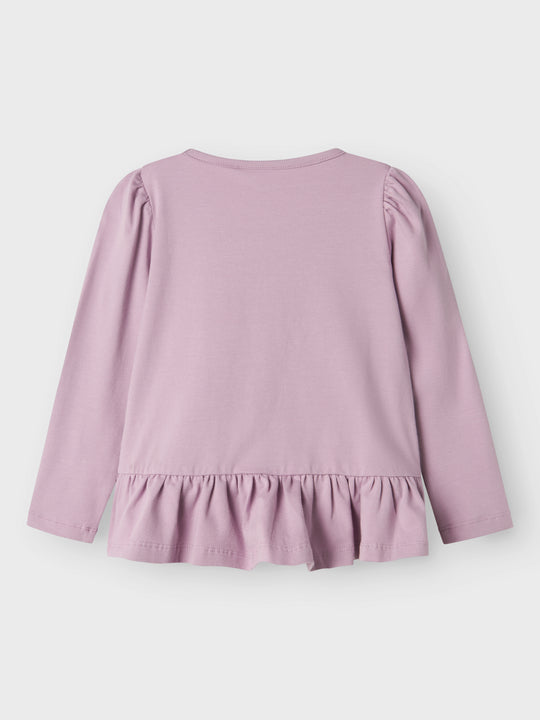 name it mini NANNA PAW PATROL PEPLUM TOP - Lavender Mist