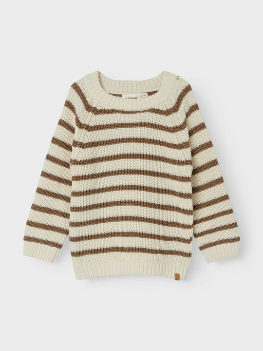 Lil' Atelier Mini EMLEN LS KNIT STRIPE - Birch