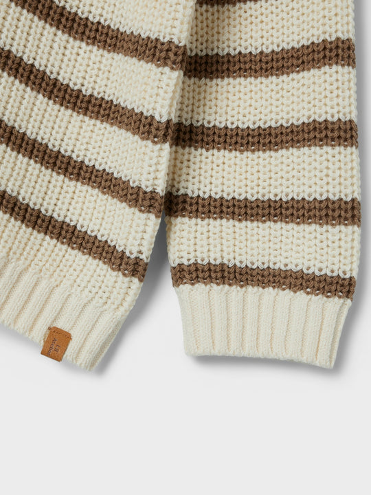 Lil' Atelier Mini EMLEN LS KNIT STRIPE - Birch