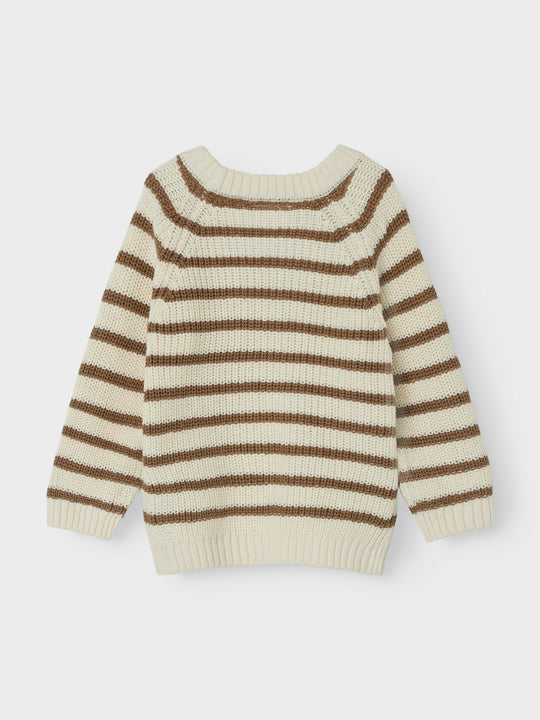 Lil' Atelier Mini EMLEN LS KNIT STRIPE - Birch