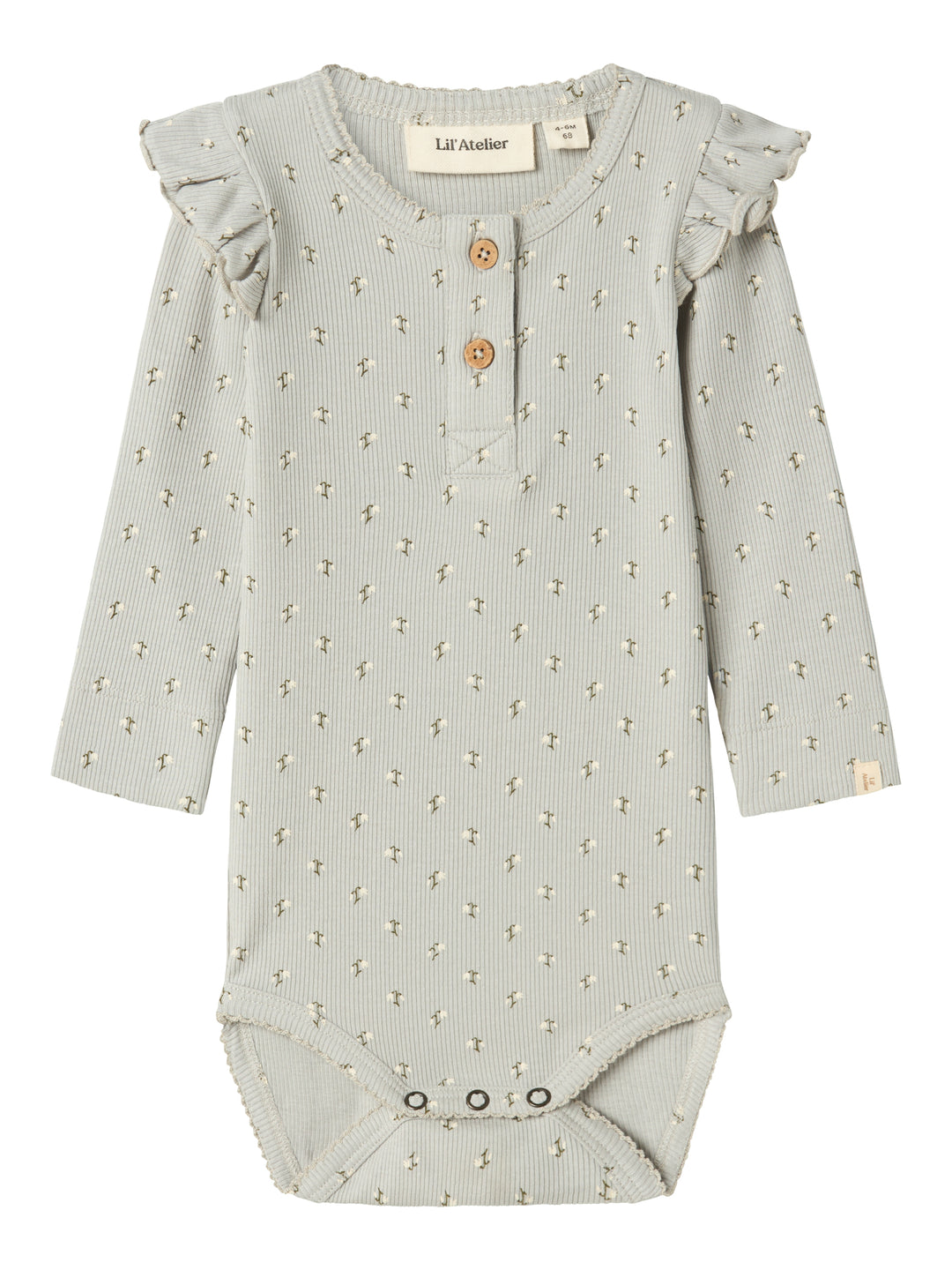 Lil' Atelier Baby GAGO KYA LS SLIM BODY - Mirage Gray Snow Drop