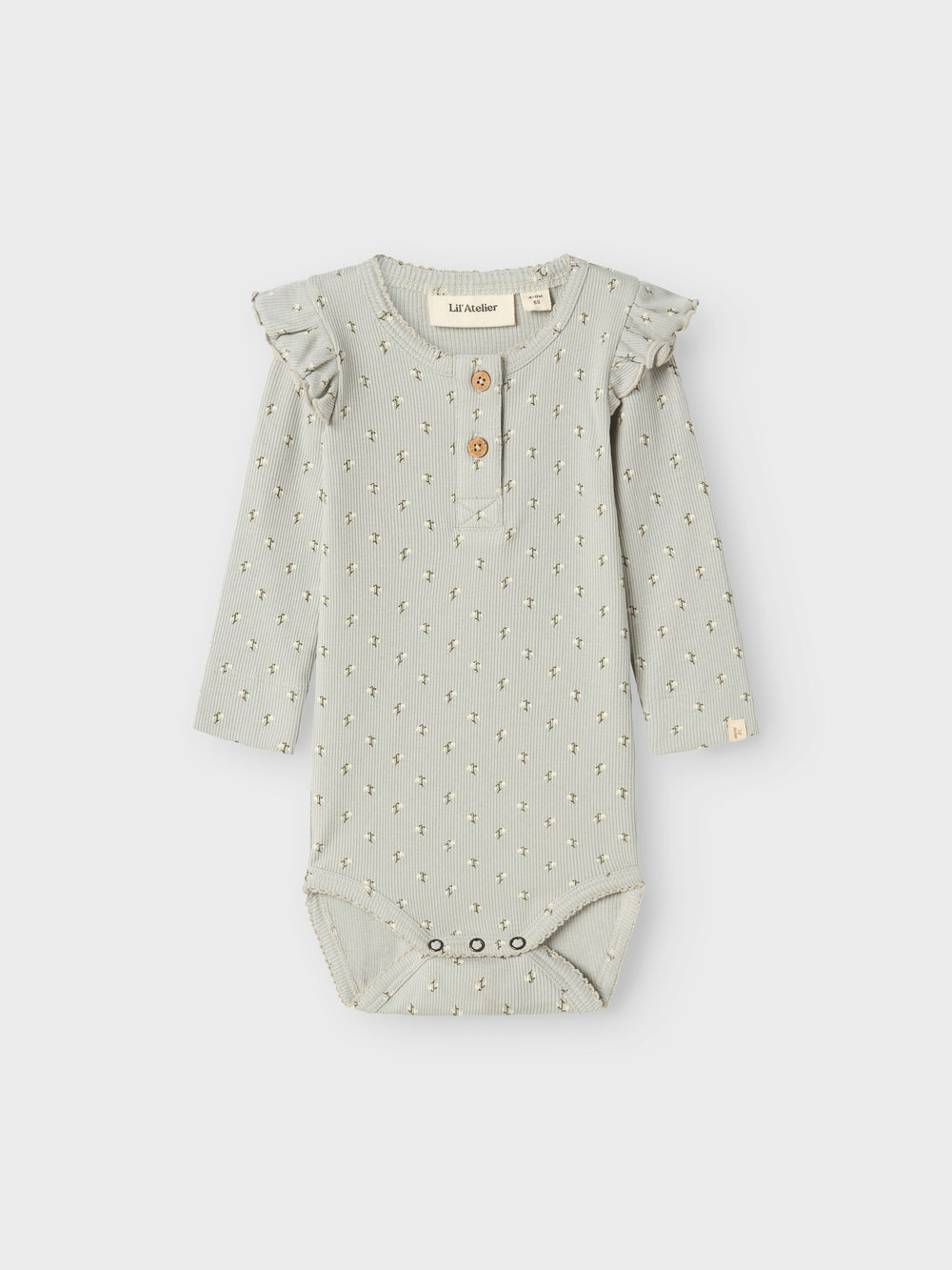 Lil' Atelier Baby GAGO KYA LS SLIM BODY - Mirage Gray Snow Drop