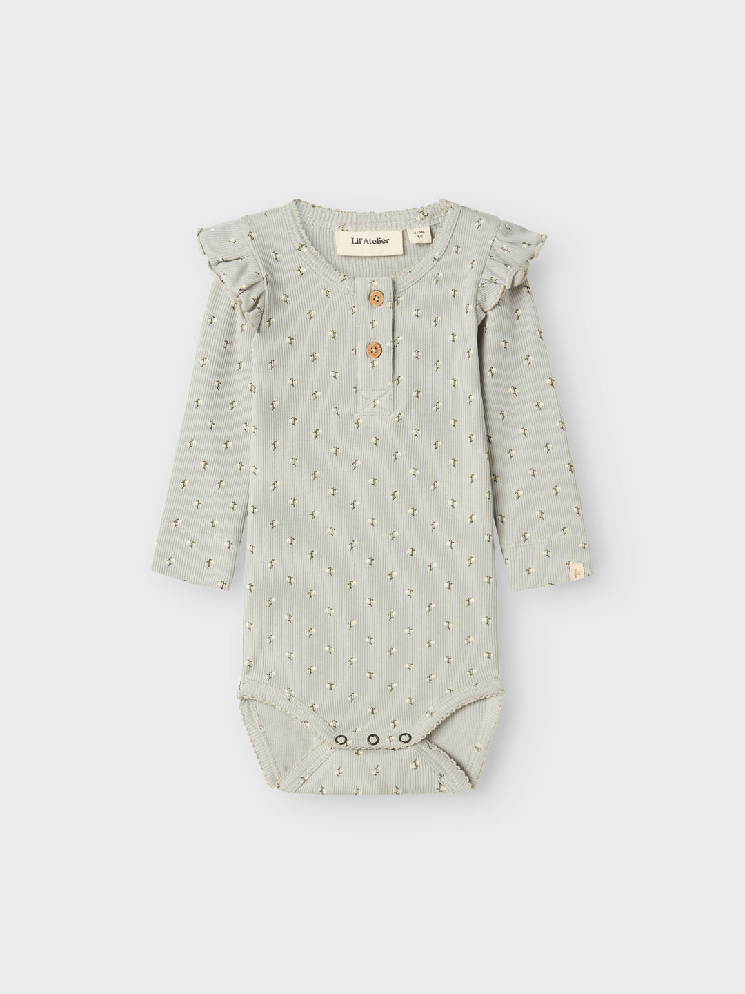 Lil' Atelier Baby GAGO KYA LS SLIM BODY - Mirage Gray Snow Drop