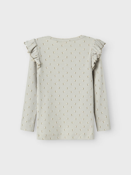 Lil' Atelier Mini GAGO KUO LS SLIM TOP - Mirage Gray Snow Drop