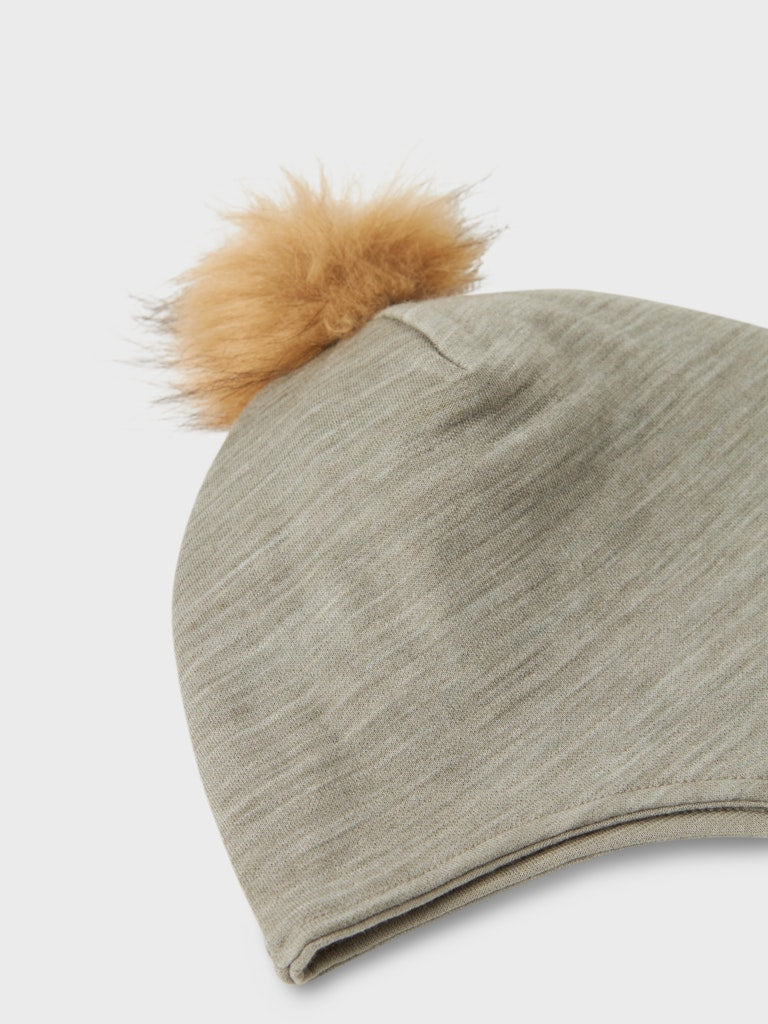 name it mini WOOL WUPPO HAT - Dried Sage - Torgunns Barneklær AS