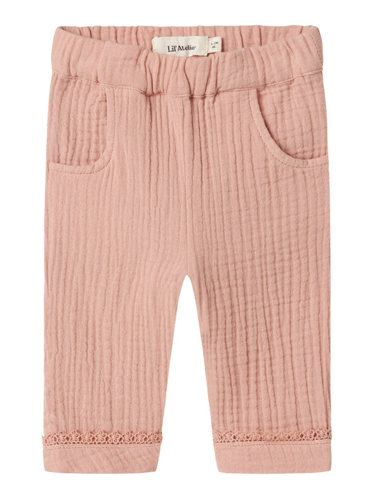 Lil' Atelier Baby LULU PANT - Misty Rose - Torgunns Barneklær AS