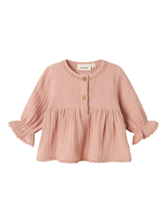 Lil' Atelier Baby LULU LS SHIRT - Misty Rose - Torgunns Barneklær AS