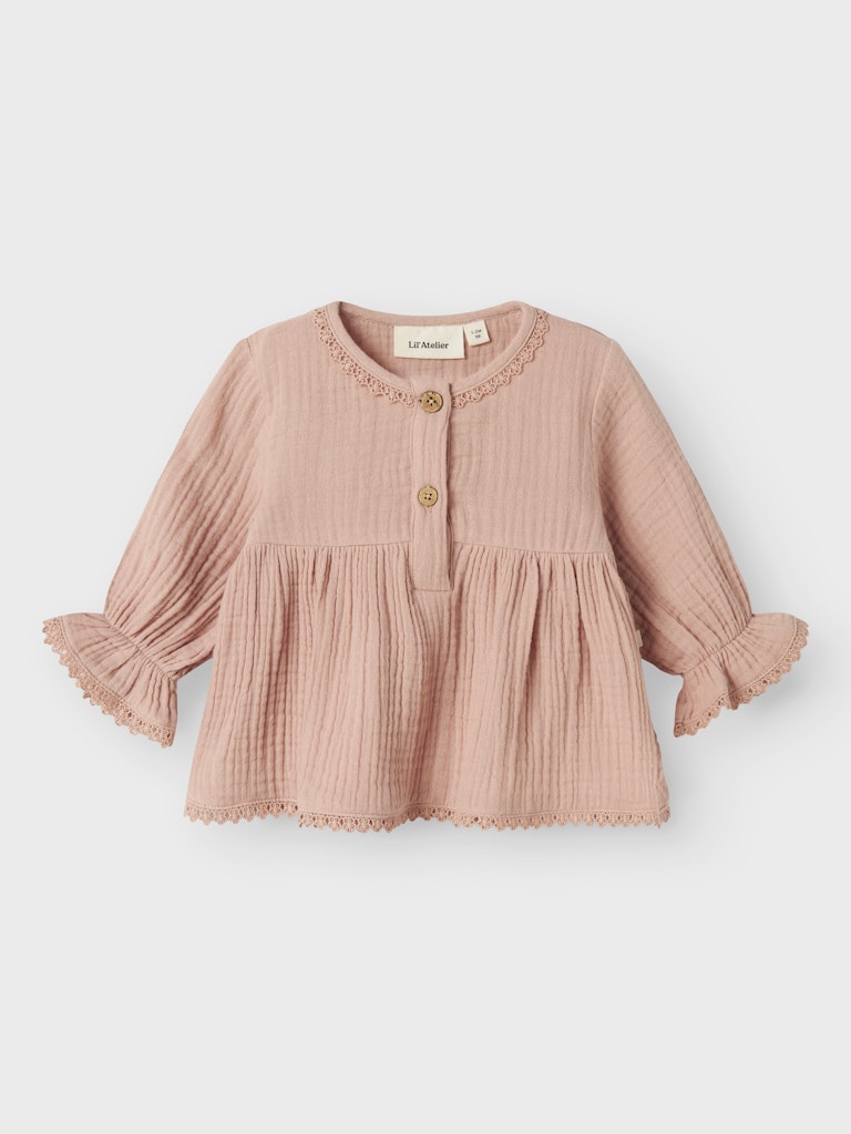 Lil' Atelier Baby LULU LS SHIRT - Misty Rose - Torgunns Barneklær AS