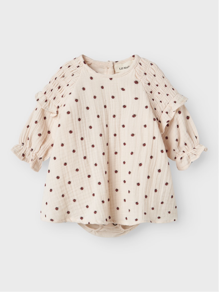 Lil' Atelier Baby IA LS LOOSE SHIRT BODY - Silver Peony - Torgunns Barneklær AS
