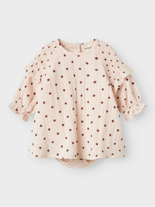 Lil' Atelier Baby IA LS LOOSE SHIRT BODY - Silver Peony - Torgunns Barneklær AS