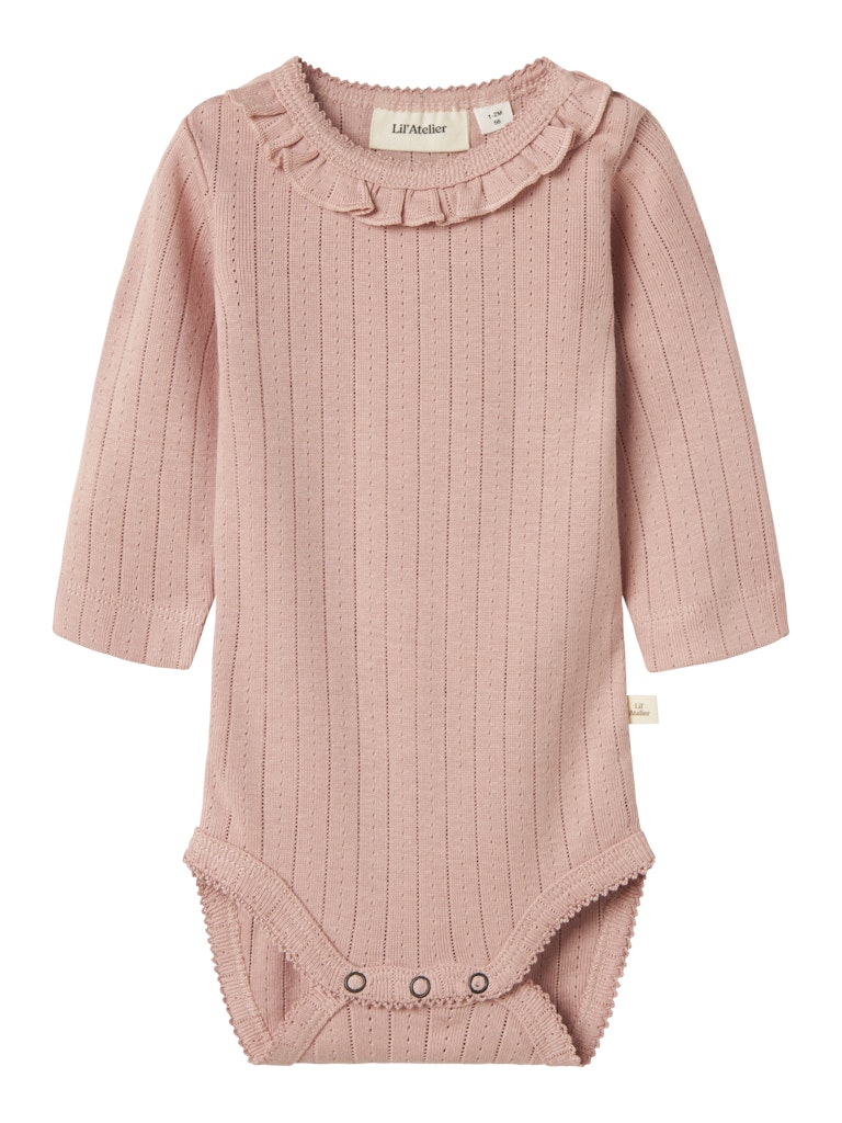 Lil' Atelier Baby RACHEL NIS LS SLIM BODY NOOS - Misty Rose - Torgunns Barneklær AS
