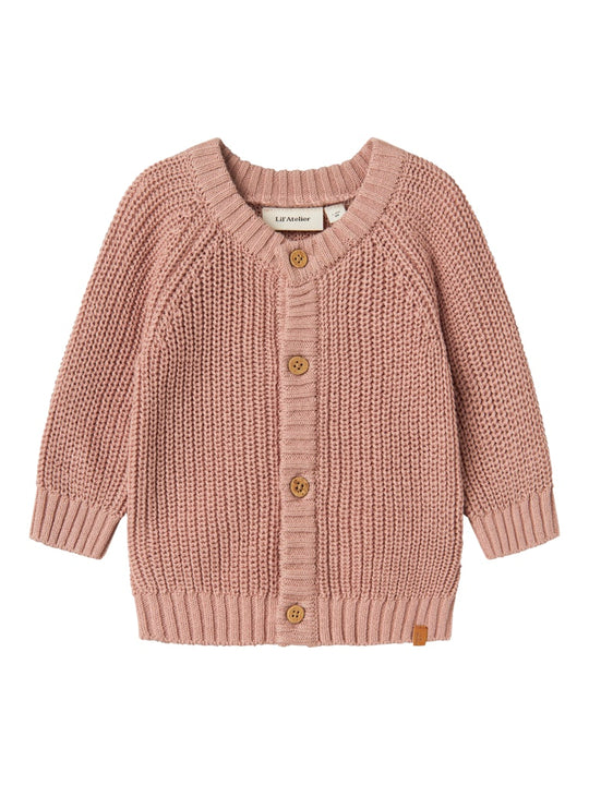 Lil' Atelier EMLEN LS KNIT CARDIGAN NOOS - Misty Rose - Torgunns Barneklær AS