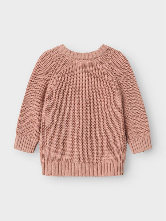 Lil' Atelier EMLEN LS KNIT CARDIGAN NOOS - Misty Rose - Torgunns Barneklær AS