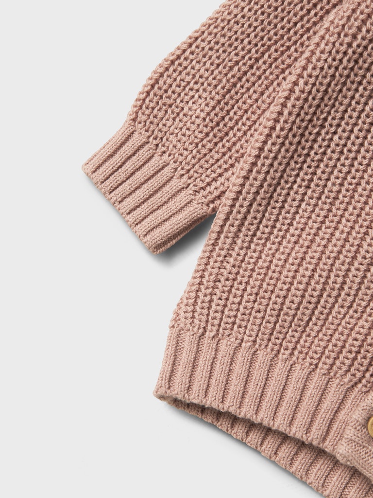 Lil' Atelier EMLEN LS KNIT CARDIGAN NOOS - Misty Rose - Torgunns Barneklær AS